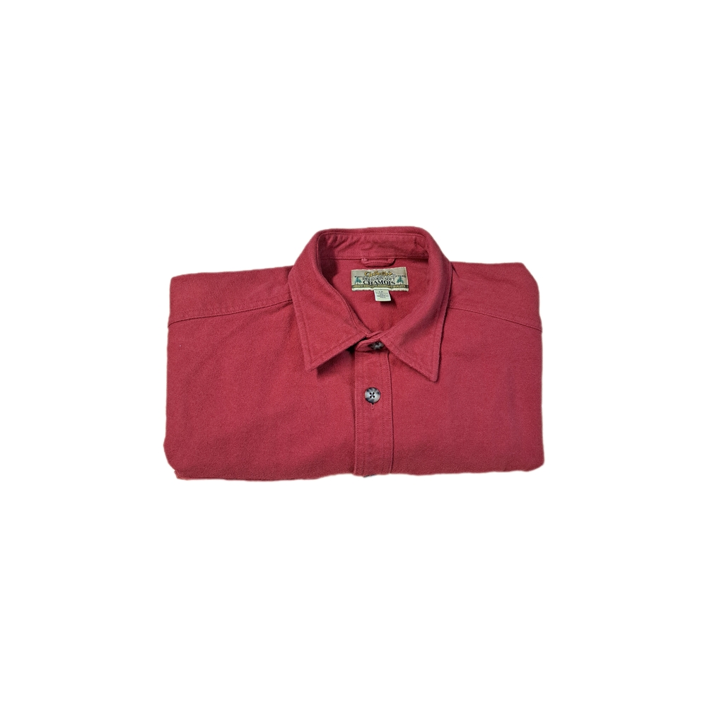 Cabela's Men's Vintage Rust Color Deerskin Soft Chamios Shirt Size Large-Tall